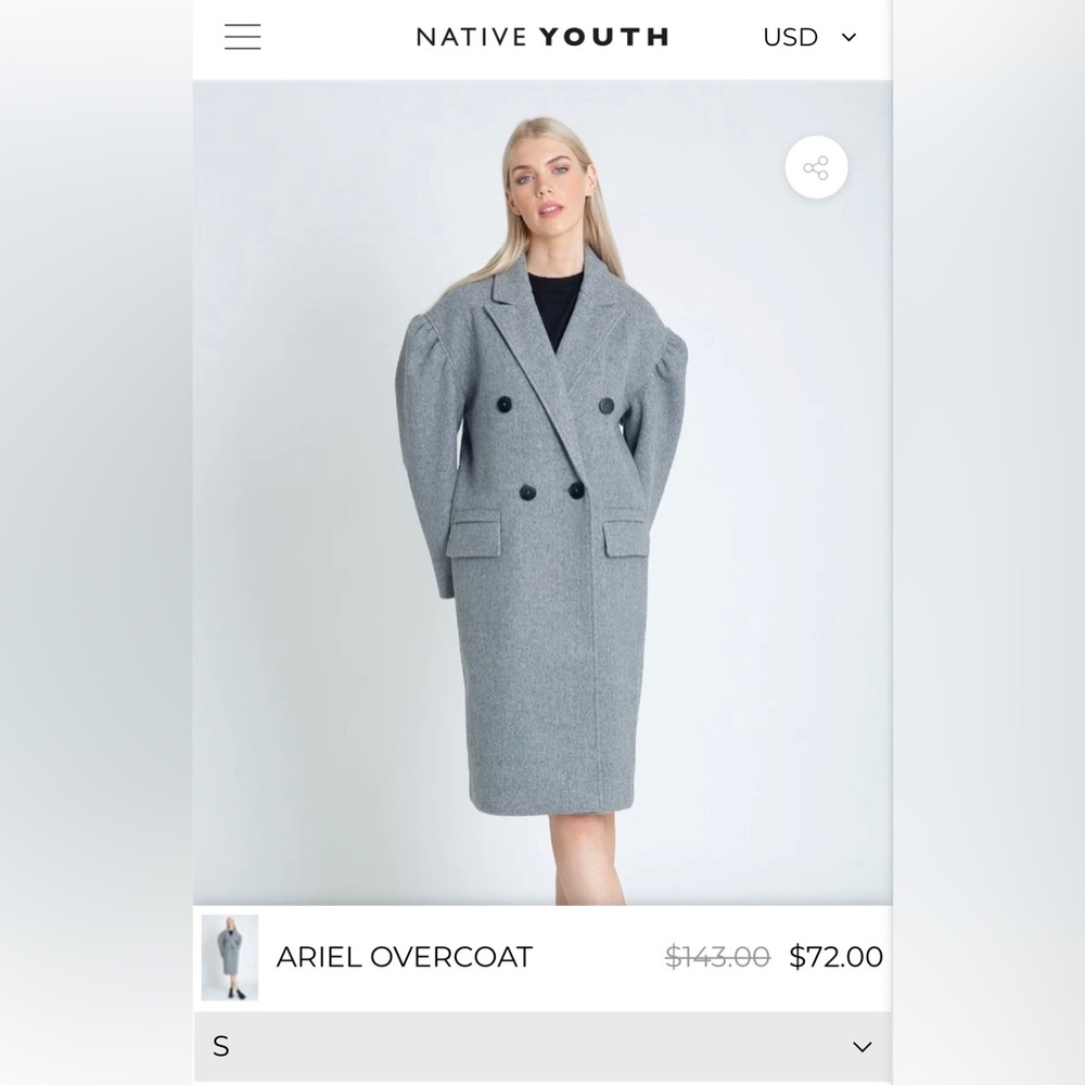 New Native Youth, Oversized Pea Coat